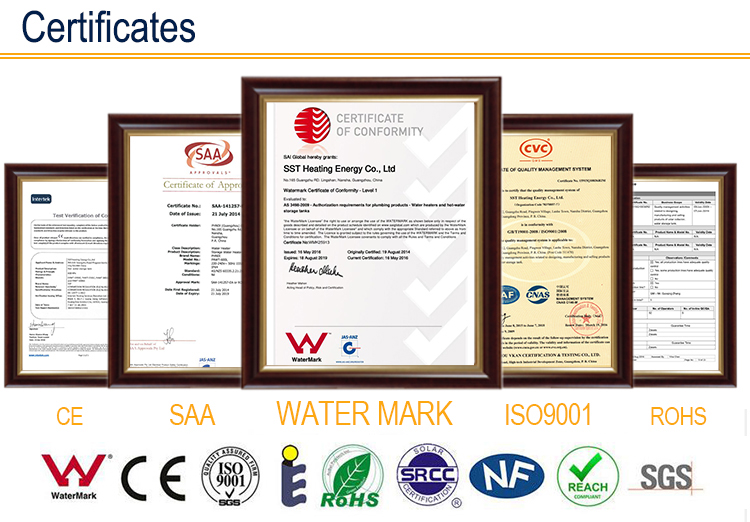 SST factory price water heater heat pump stainless steel solar pressure water tank 300l manufacture