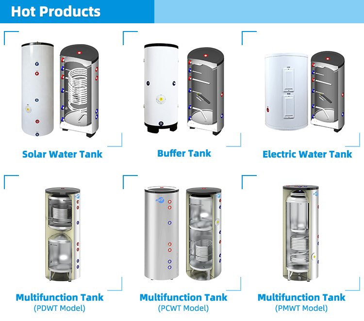 SST Wholesale 500L air source heat pump hot water tank stainless steel dhw duplex tank buffer tank for heat pump details