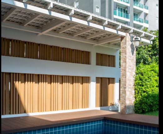 wpc hollow composite tube 50h50   railing column for exterior decor121-1