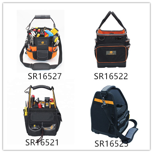 14 inch Goodwork Waterproof Cheap Tool Tote Bag small Tool Bag with Shoulder Strap and hard base factory
