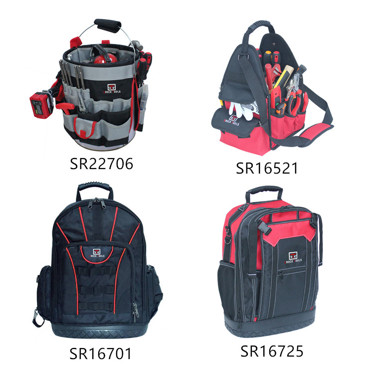 18 Inch Open Top Large Capacity Polyester Open Top Tool Bag with Hard Base for Carpenters factory