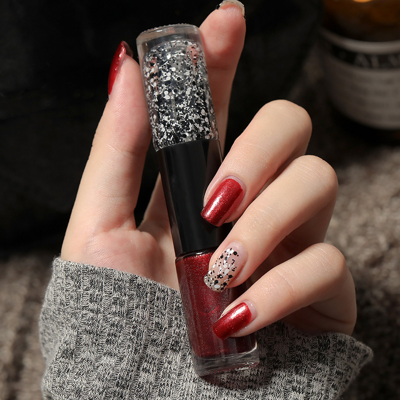 ยาทาเล็บสองสีแบบไม่อบ ไม่ลอก