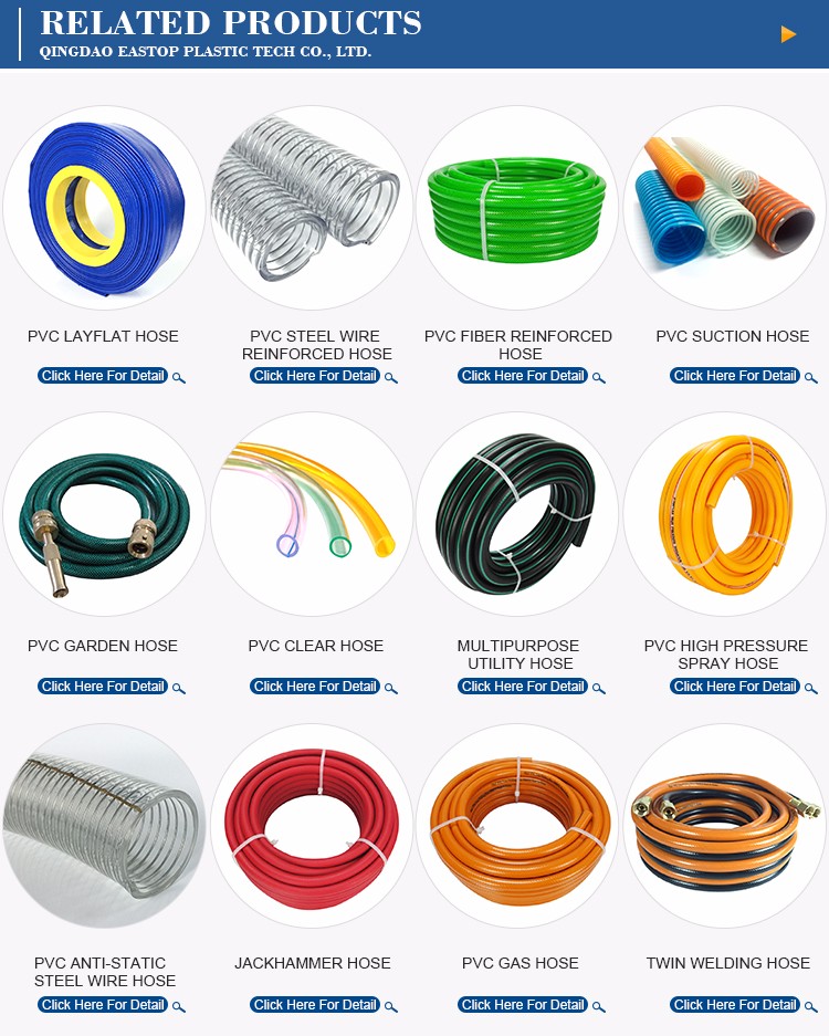 Heavy Duty Flexible Pvc Clear Nylon Braided Hose Pipe 1/4 To 3 Inch for Watering Garden Irrigation Shower Gas Oil Fuel factory
