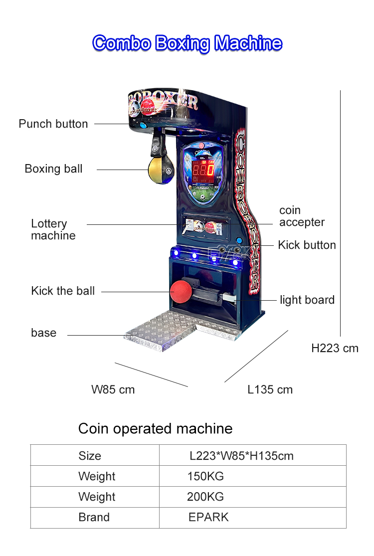Wholesale Coin Operated Game Electronic Hammer Boxing Machine Arcade Boxing Punch in Street Amusement Park details