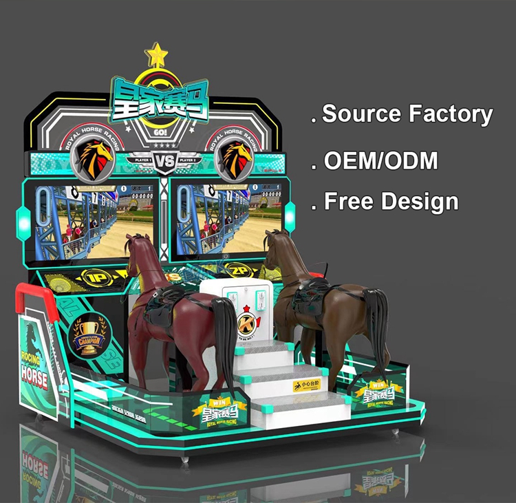 Most Popular Double Players Royal Racecourse Horse Riding Game Arcade Game Machine factory