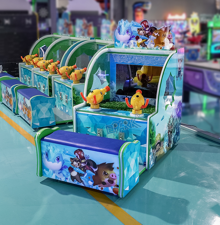 Kids Arcade Interactive Water Shooting Coin Operated Video Game Machine factory