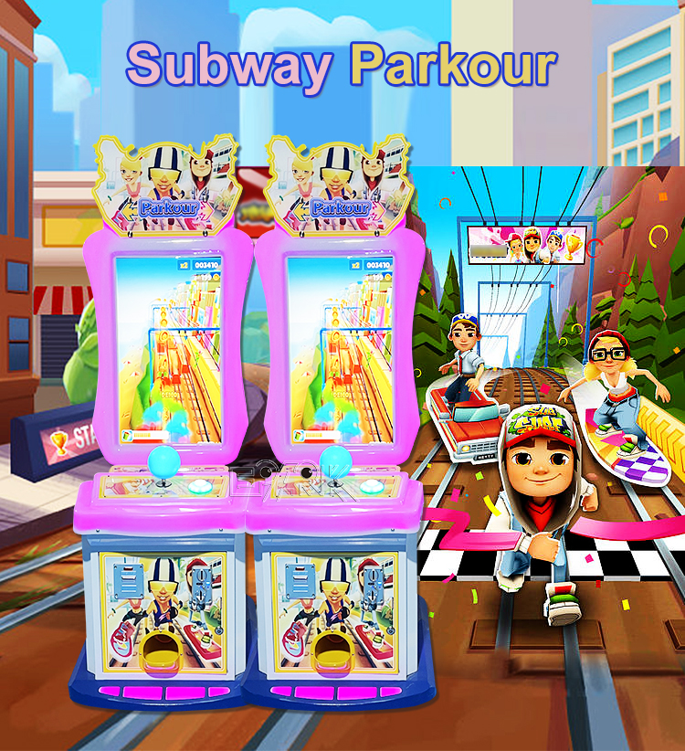 Coin Operated Subway Parkour Kids Game Arcade Video Redemption Machines supplier