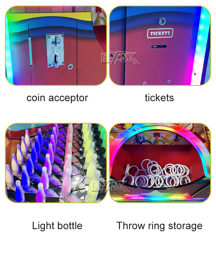 Coin Operated Electric Throwing Rings Bottle Shooting Arcade Games Carnival Machine supplier