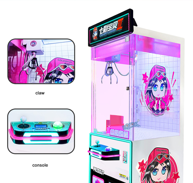 Coin Operated Arcade Doll Machine Claw Crane Grabber Prize Vending Out Toy Gift Game Machine factory