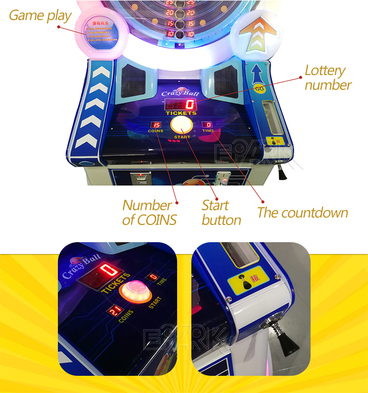 Coin Operated Crazy Ball Pinball Game Electronic New Arcade Game Pinball Machine factory