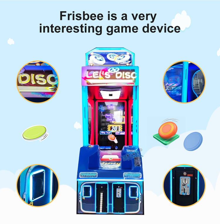Coin Operated Game Machine Throwing Frisbee Game for Adults and Children for Decompression Arcade Entertainment manufacture