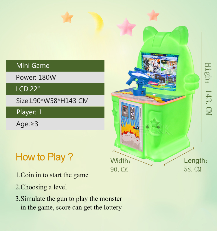 Mini Game Arcade Kids Shooting Game Machine Video Game Machine details