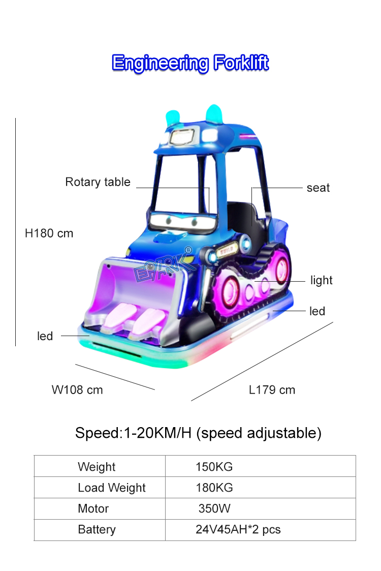 Amusement Plaza Machine Kiddie Ride Bumper Car For 2 Players Earn Money Game Machine manufacture