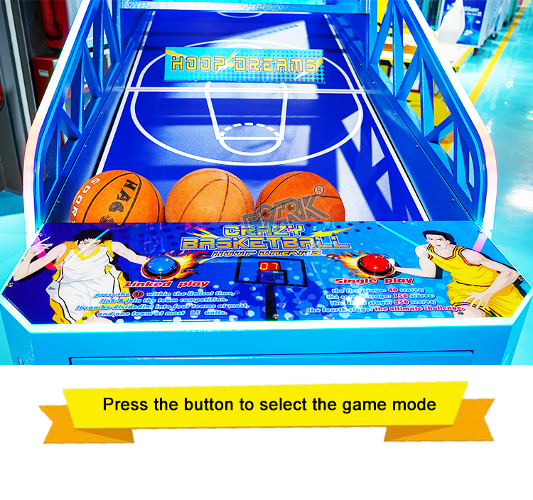 Coin Operated Arcade Crazy Basketball Game Machine Indoor Basketball Shoot Machine supplier