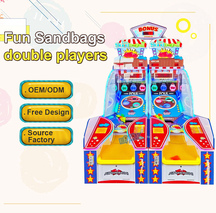 Coin Operated Arcade Indoor Sport Ticket Throw Sandbags Lottery Redemption Game Machines factory
