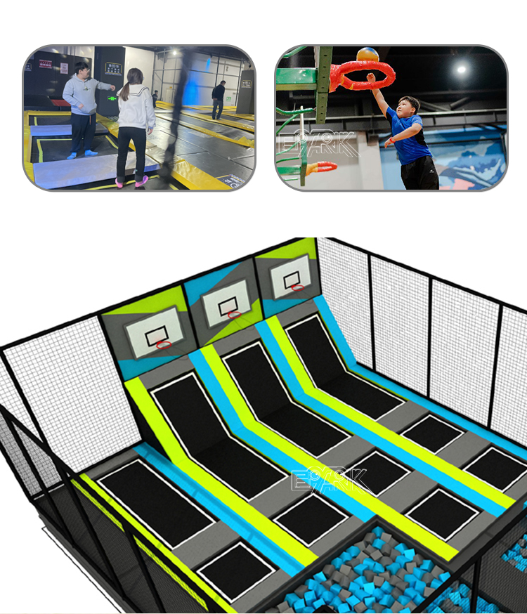 China Manufacturer Custom Children Commercial Playground Indoor Adult Adventure Pak Trampoline Park supplier