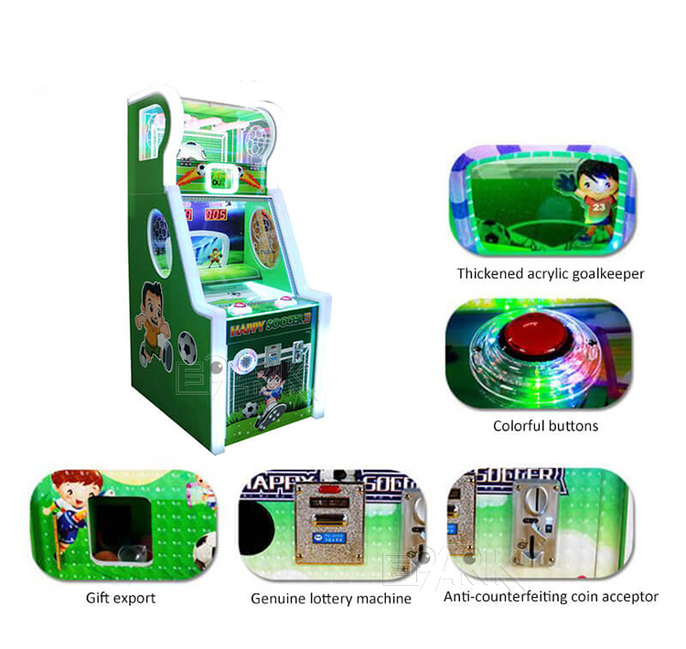Indoor Amusement Coin Operated Arcade Happy Soccer Lottery Ticket Prize Game Machine manufacture