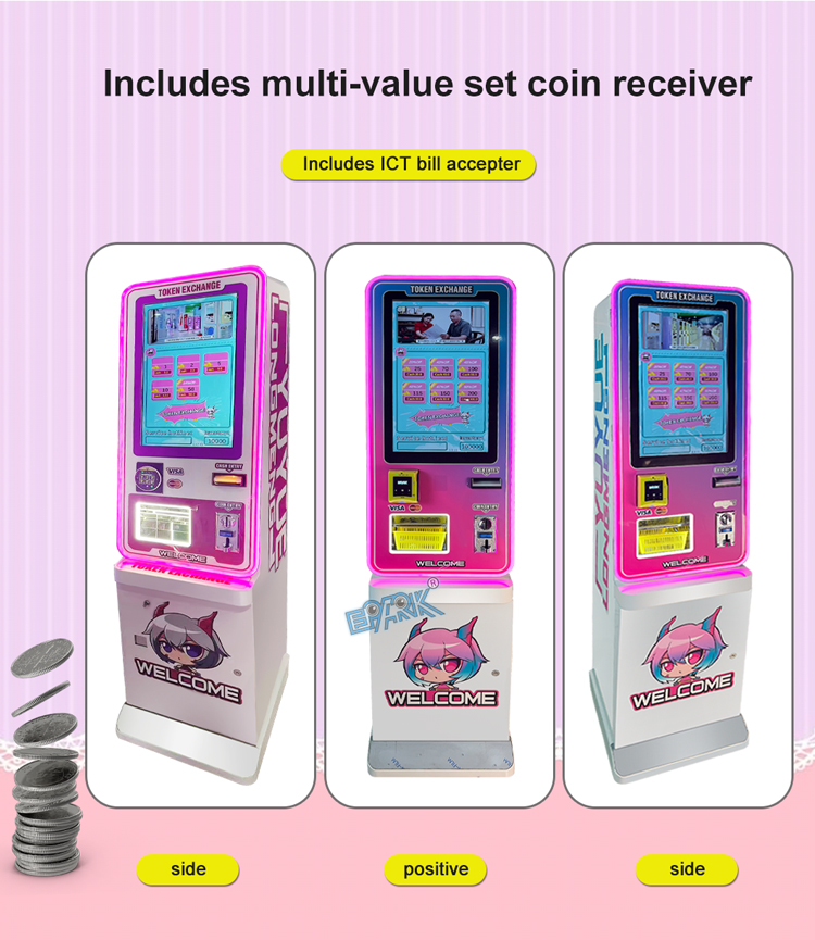 Mini Small Cash Bill Exchange To Coin Token Exhcanger Machine For Amusement Claw Crane Game Dispenser manufacture