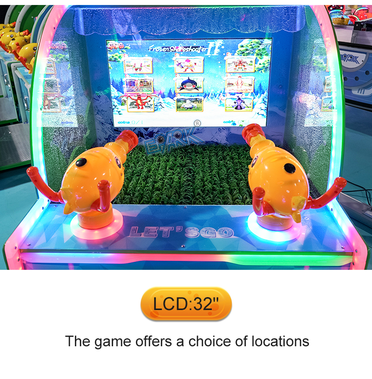 Kids Arcade Interactive Water Shooting Coin Operated Video Game Machine factory