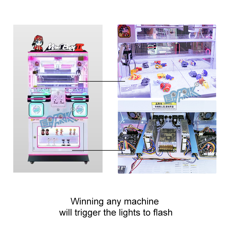 Coin Operated Game Machine Arcade Mini Baby 2 People Claw Machine Toy Grabber Vending Machine manufacture