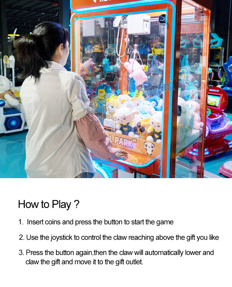 Coin Operated Arcade Toy Claw Machine Crane Machine supplier