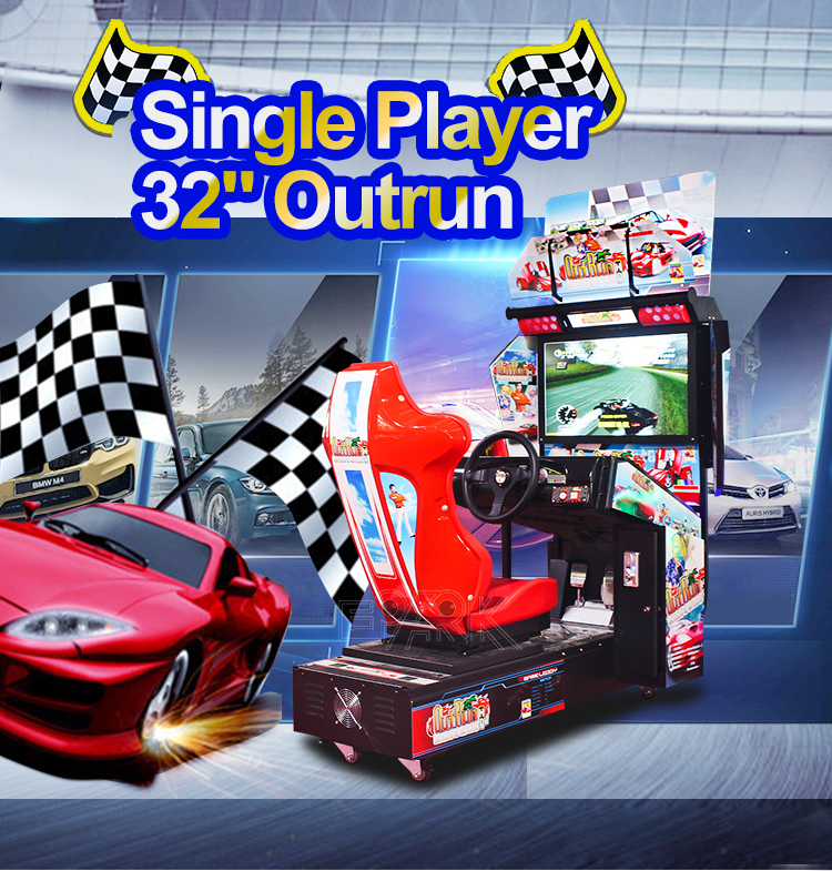 Luxury 32 Hd Outrun Arcade Game Machine Fantastic Racing Game Arcade Games Simulator factory