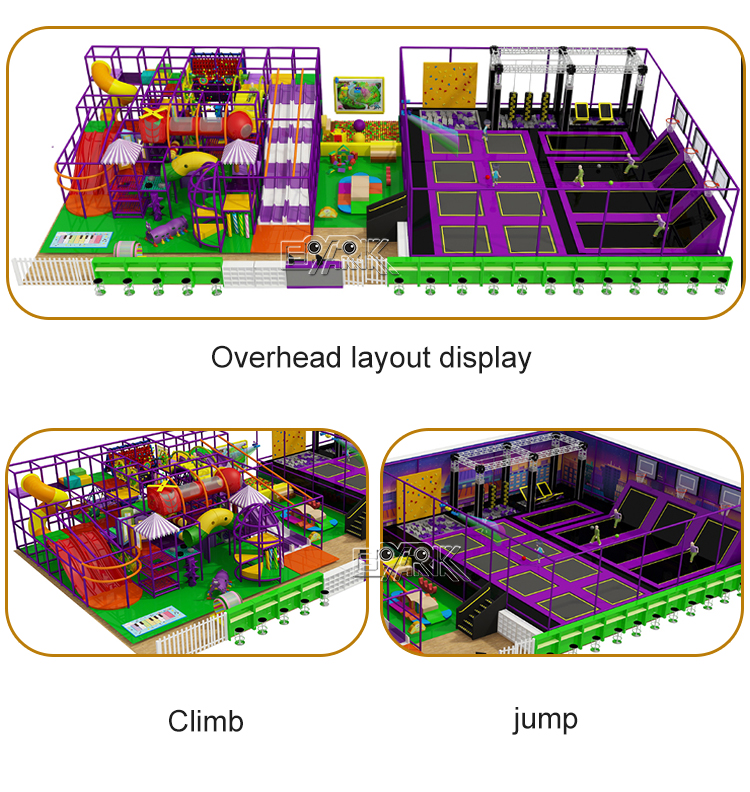 Indoor Playground Trampoline Park Center manufacture