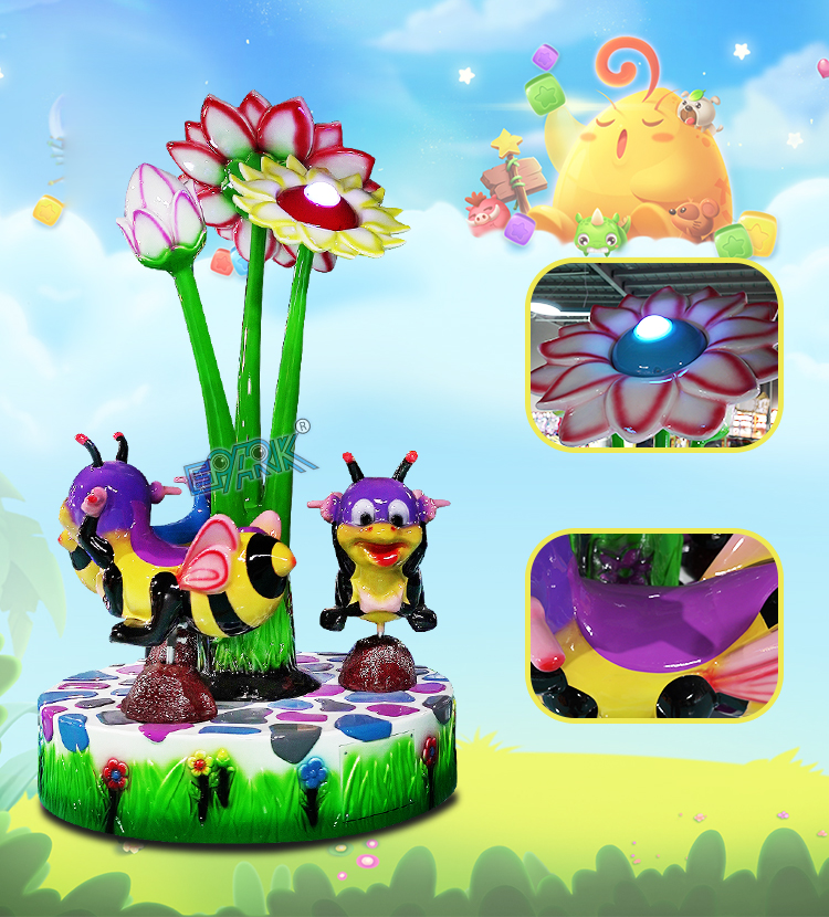 Hot Sale Coin Operated 3 Players Kids Carousel Ride For Amusement Park details