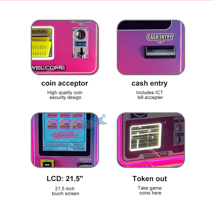 Mini Small Cash Bill Exchange To Coin Token Exhcanger Machine For Amusement Claw Crane Game Dispenser details