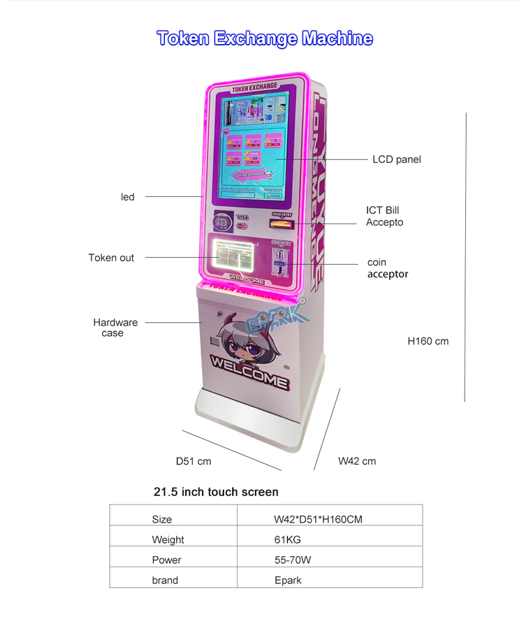 Mini Small Cash Bill Exchange To Coin Token Exhcanger Machine For Amusement Claw Crane Game Dispenser manufacture