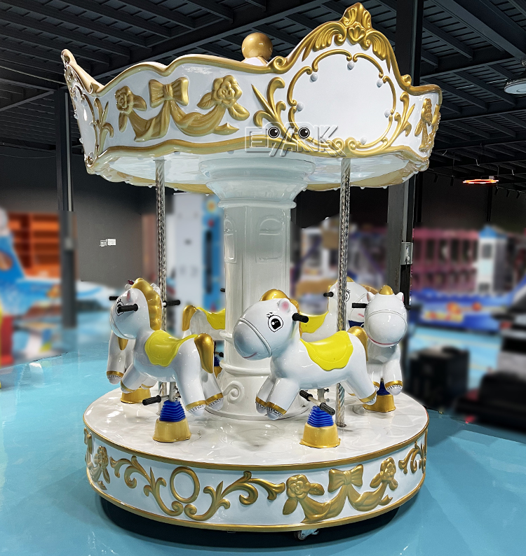 China Manufacturer 6 Seats Carousel Fairground Attractions Theme Park Ride Kids Mini Electric Merry Go details