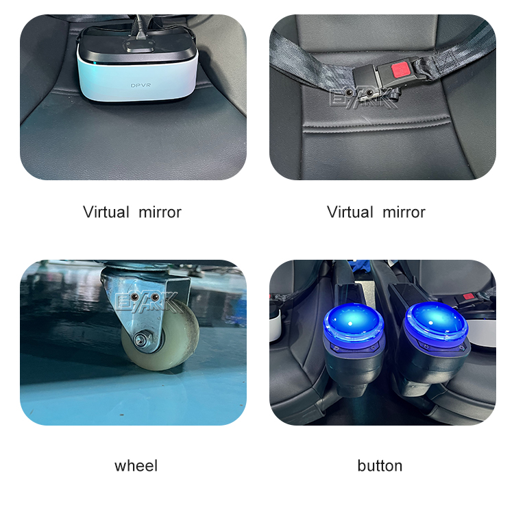Realistic Virtual Reality 4 Players Black 9D VR Cinema Simulator details