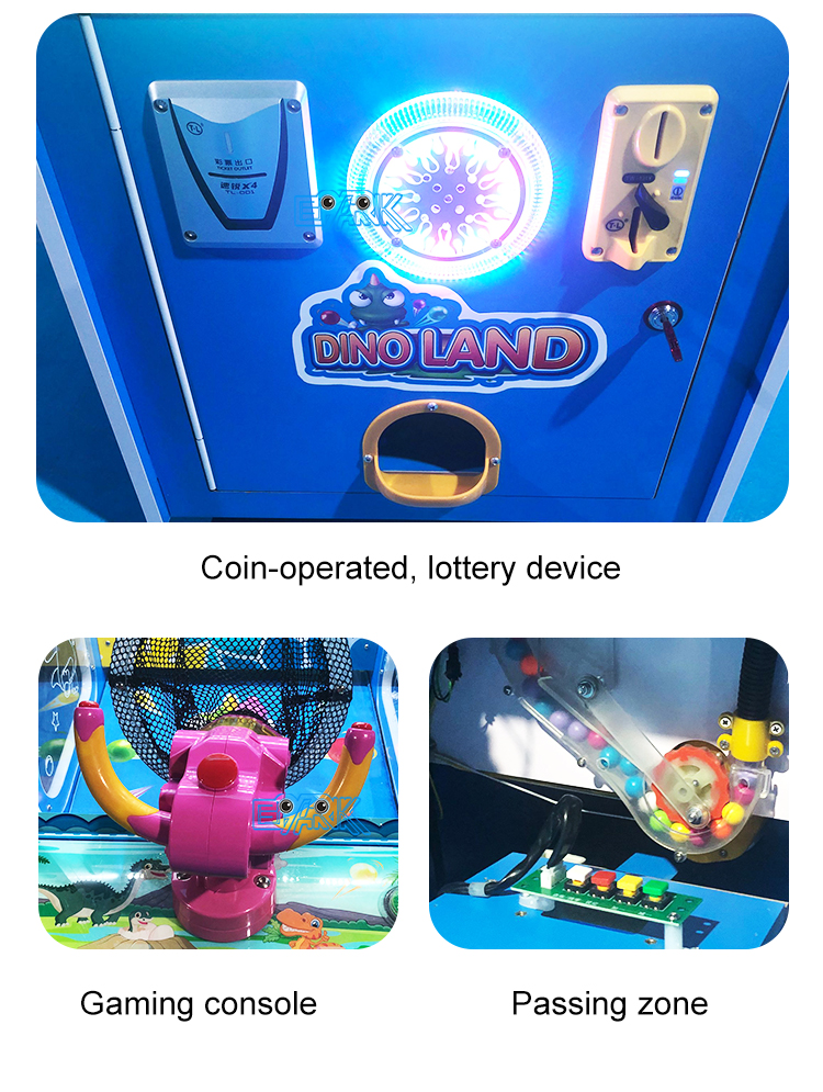 Children Coin Operated Amusement Machine Dinosaur Ball Shooting Game Machine supplier