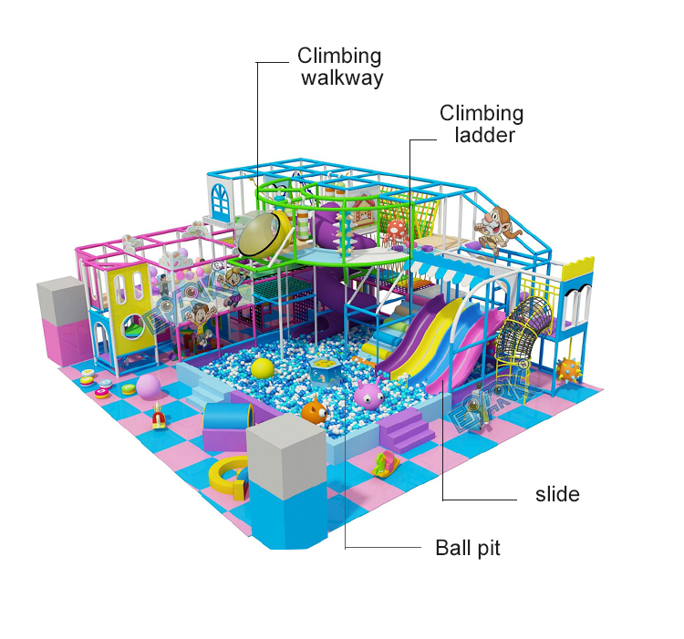 Small Indoor Playground New Model Soft Playground For Kids Softplay Naughty Castle details