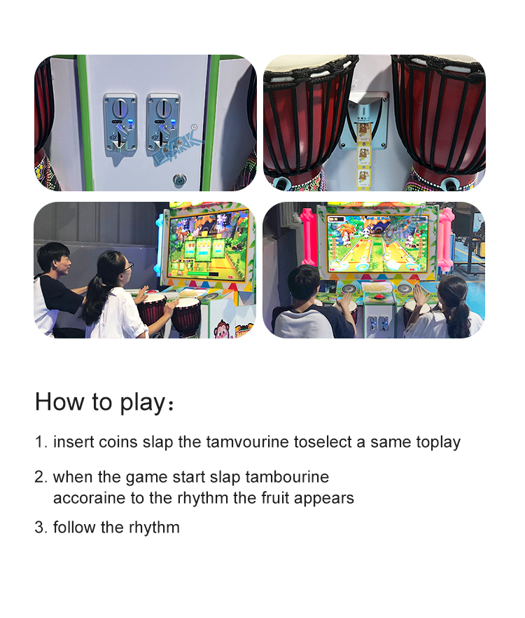 Entertainment Equipment Children's Amusement Park Drummer Arcade Beat Drum Video Game Machine factory