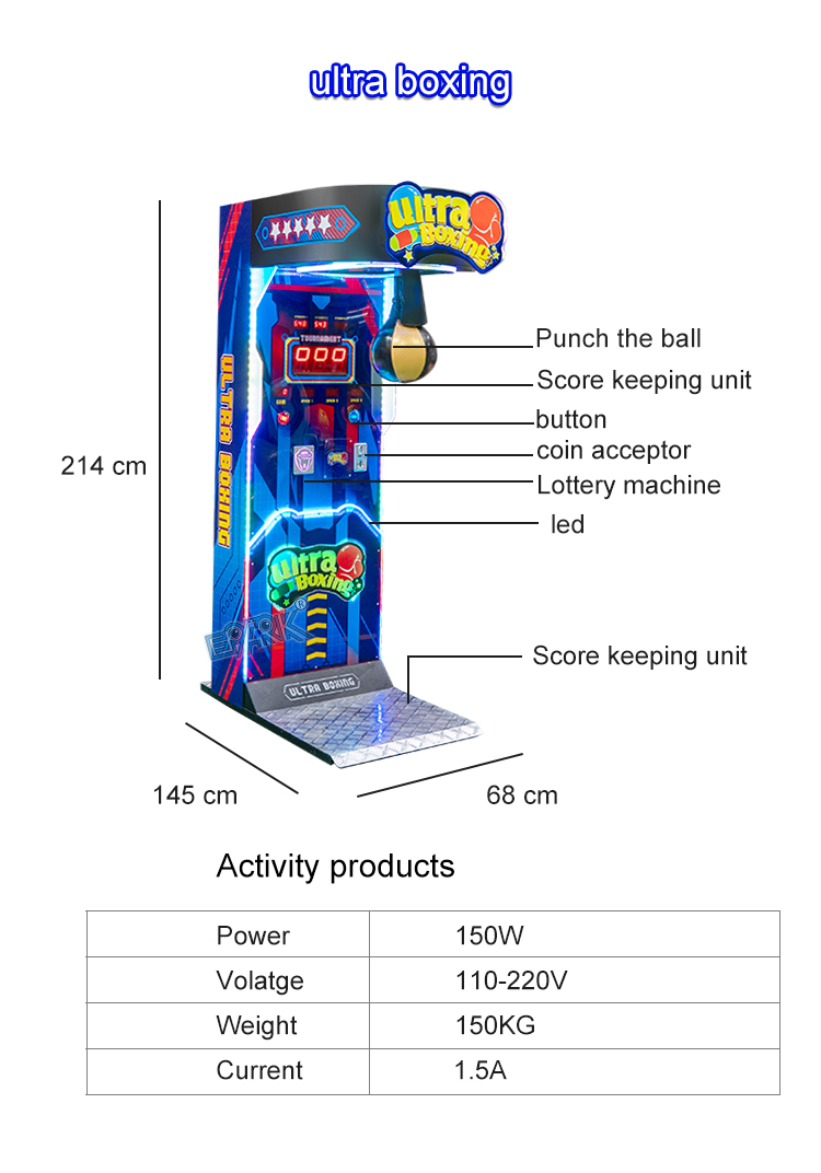 Coin Operated Arcade Boxing Machine Punch Machine details