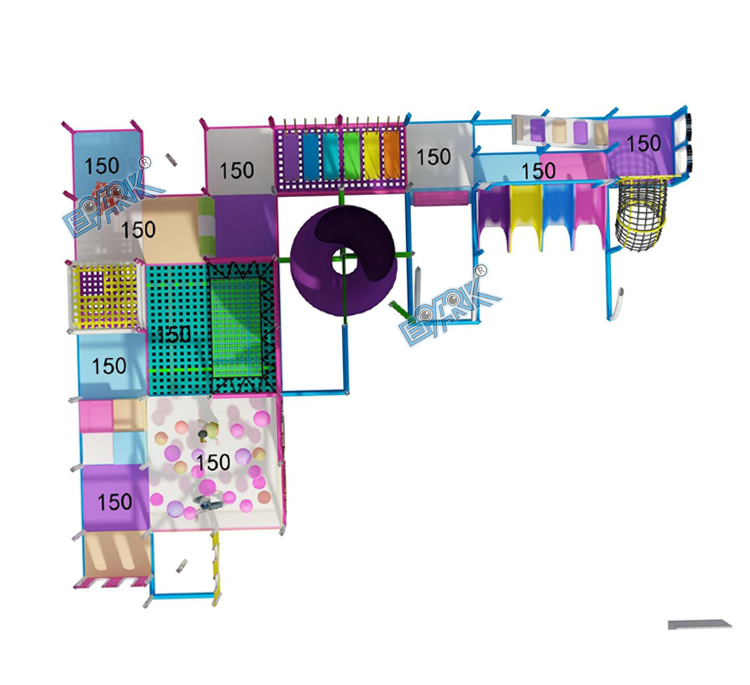 Small Indoor Playground New Model Soft Playground For Kids Softplay Naughty Castle factory