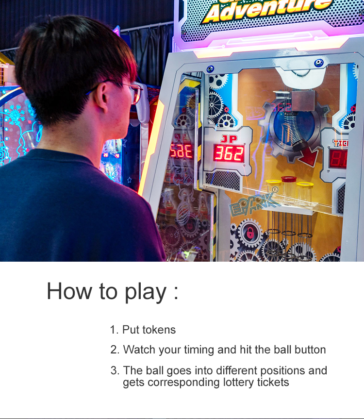Adventure Drop Ball Skip Redemption Game Machine Children's Indoor Arcade Game manufacture