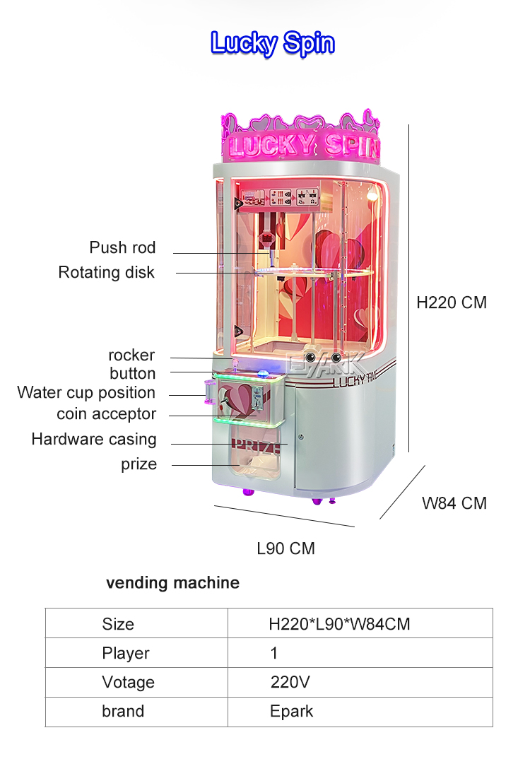Game Machine Lucky Spin Arcade Game Machine Prize Rolling Gift Machine factory