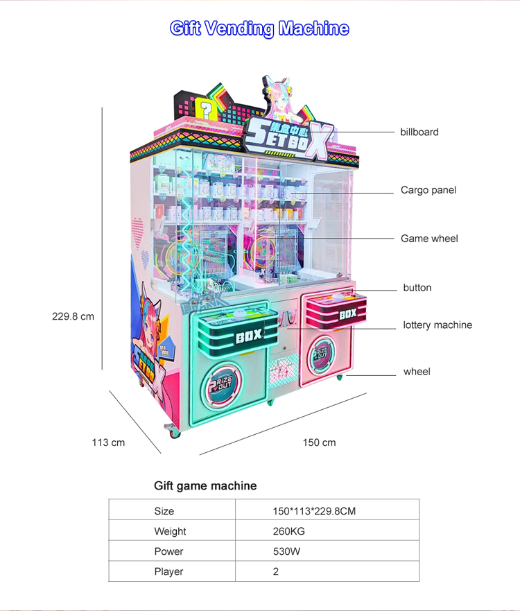 Amusement Park Coin Operated Arcade Blind Boxes Gift Toy Doll Vending Machine supplier