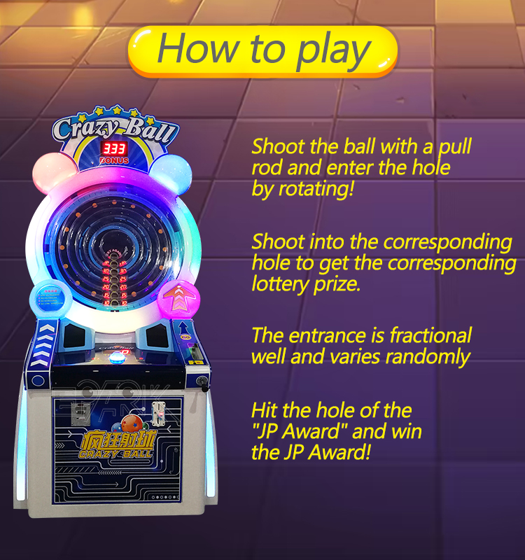 Coin Operated Crazy Ball Pinball Game Electronic New Arcade Game Pinball Machine supplier