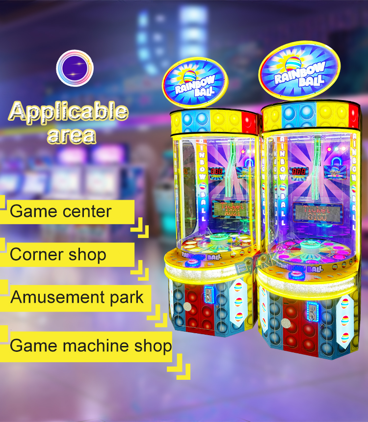 Amusement Machine Coin Operated Ticket Machine Bouncing Ball Redemption Games factory