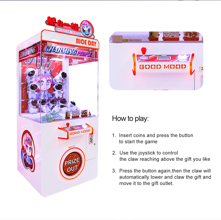Coin Operated Toy Gift Claw Crane Machine Arcade Crane Game Machine 1 Player Doll Crane Claw Machine manufacture