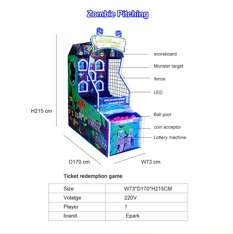 Most Popular Coin Operated Ticket Redemption Arcade Lottery Machine Games For Sale manufacture