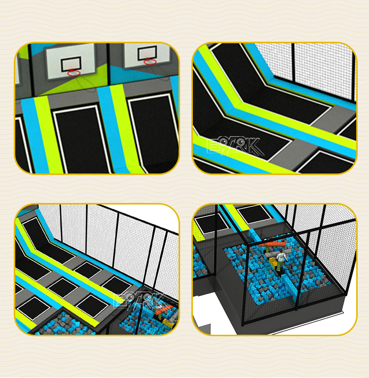 China Manufacturer Custom Children Commercial Playground Indoor Adult Adventure Pak Trampoline Park supplier