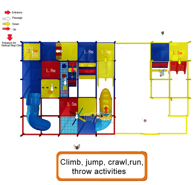 Custom Size Factory Price Children Maze Commercial Kids Indoor Soft Play Playground Equipment for Sale manufacture