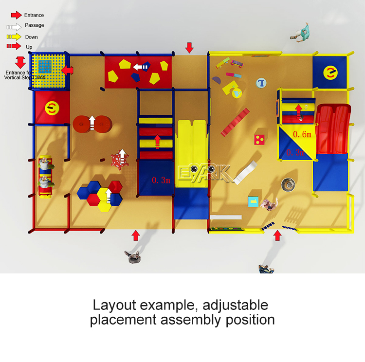 Custom Size Factory Price Children Maze Commercial Kids Indoor Soft Play Playground Equipment for Sale details