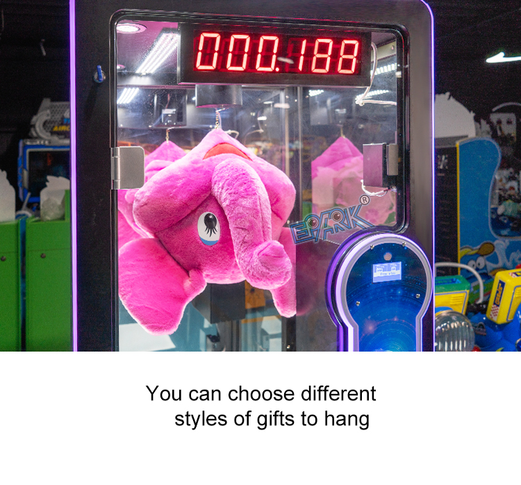 Coin Operated Arcade Plush Toy Vending Machine Cut Prize Game Machine factory