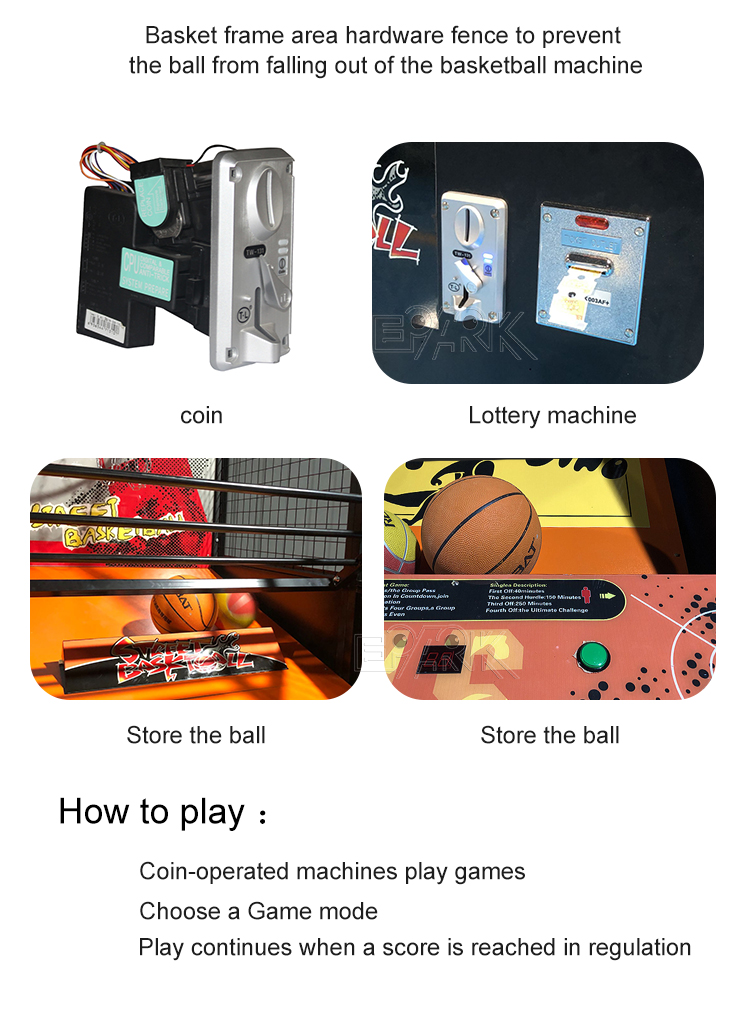 Indoor Sport Coin Operated Arcade Game Basketball Shooting Machine Basketball Machine supplier