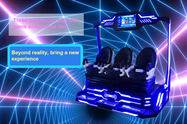 Entertainment Equipment 9d Vr Motion Cinema Chair 3 Seats Electric System 7d Theater 5d Game Machine Amusement Park factory
